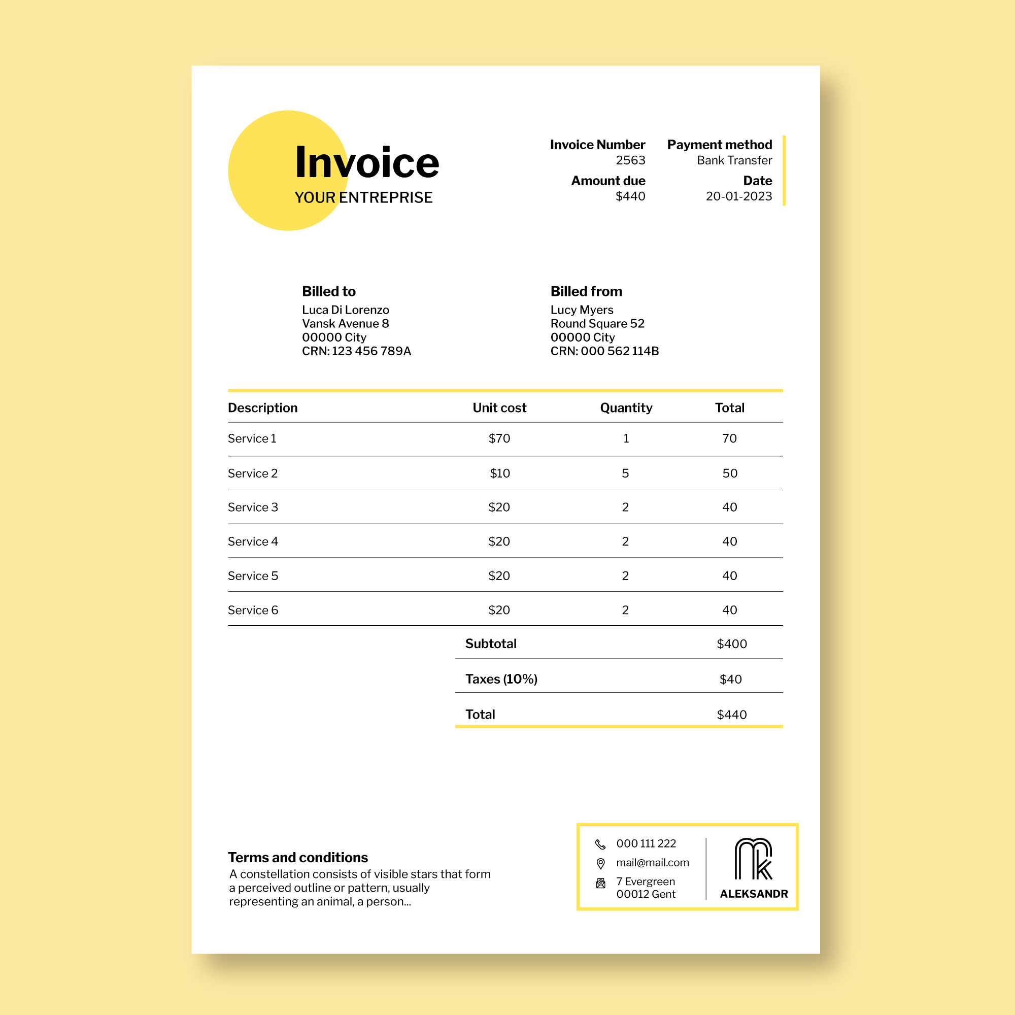 Premium Quality Invoices